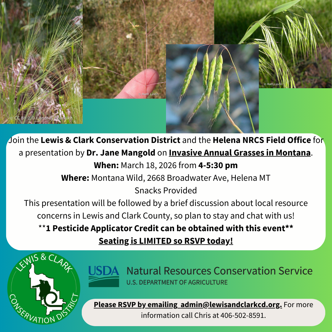 event verbiage, various weeds, index finger, conservation district logo